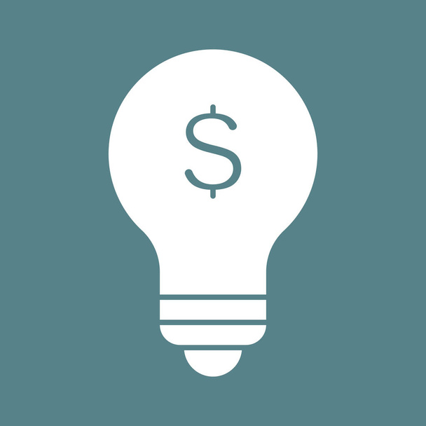 Glühbirne, Kreativität, Ideensymbolvektorbild. Kann auch für Finanzen und Geld verwendet werden. Geeignet für Web-Apps, mobile Apps und Printmedien. - Vektor, Bild