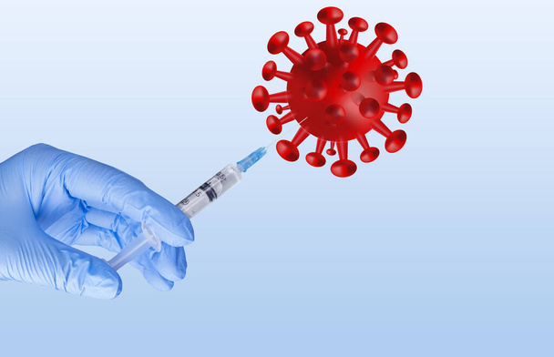 Глобальная борьба с чумой, медицинским и научным персоналом бороться с новой коронавирусной пневмонией. - Фото, изображение