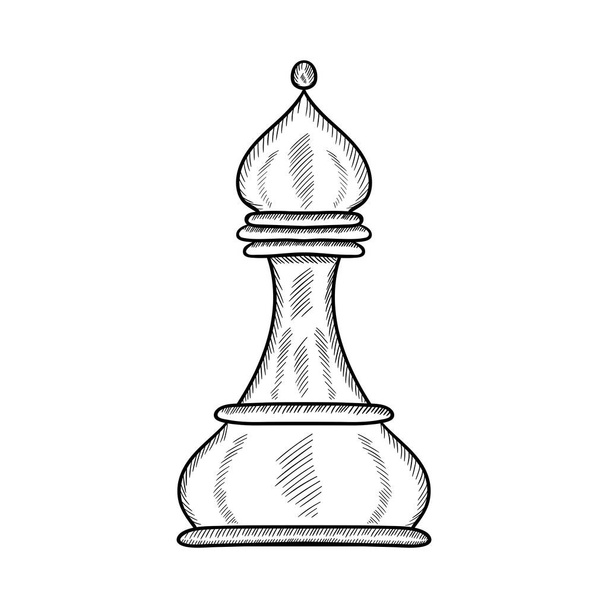 Chess doodle set - Vettoriali, immagini