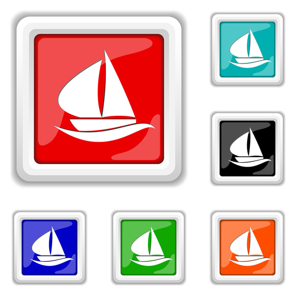 plachetnice ikona - Vektor, obrázek