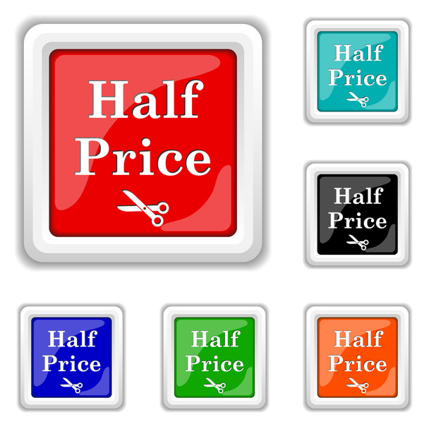 Half price icon - Wektor, obraz