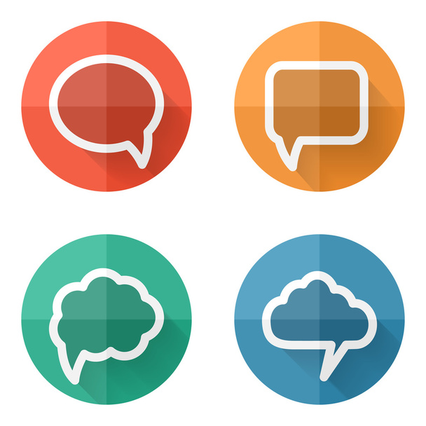 Set of colorful speech bubbles - Vector, afbeelding