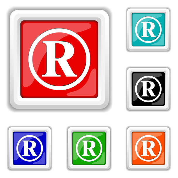 Registered mark icon - Vector, Image