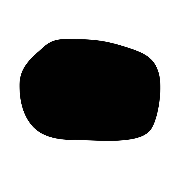 Abstract ink blotch, round liquid blot inkblot shape. Freskle pebble. Deform random smooth vector illustration . - Vector, Image