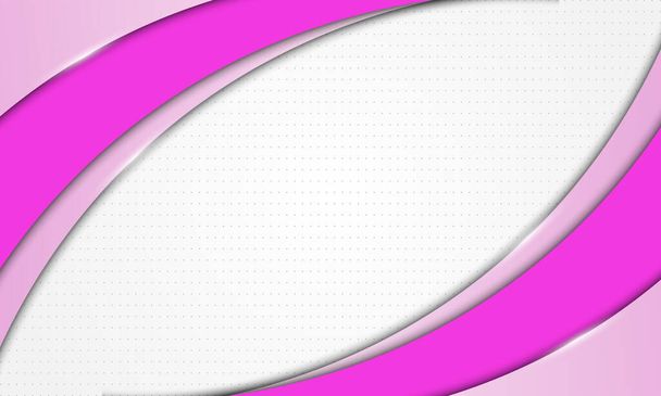 Capa superpuesta curvada rosa abstracta con fondo semitono. Ilustración vectorial. Diseño inteligente para su trabajo. - Vector, imagen