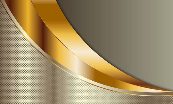 Gouden gebogen textuur met lijnachtergrond. Vector illustratie. Voor business design. - Vector, afbeelding