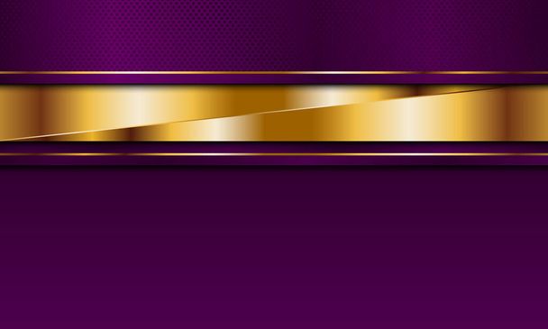 ラインの背景を持つ豪華な紫色と金色のストライプ。ベクトルイラスト。あなたのデザインのための豪華な背景. - ベクター画像