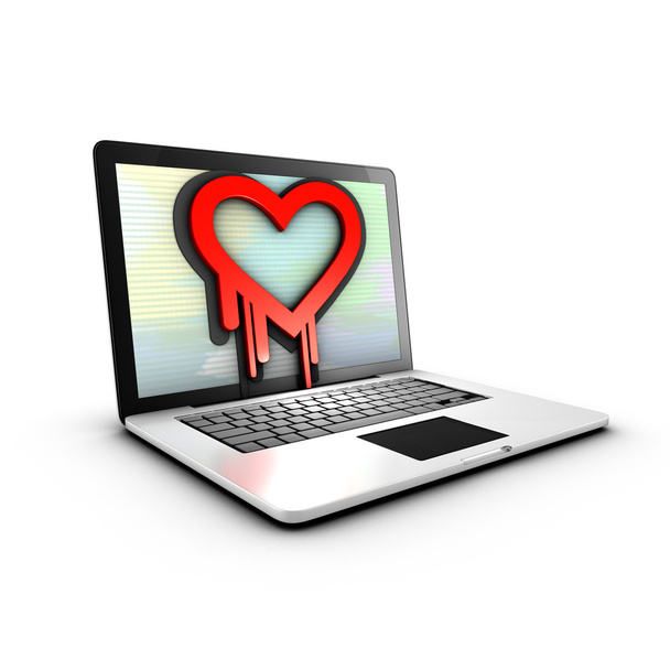 die Heartbleed-Schwachstelle in der kryptografischen Software-Bibliothek - Foto, Bild