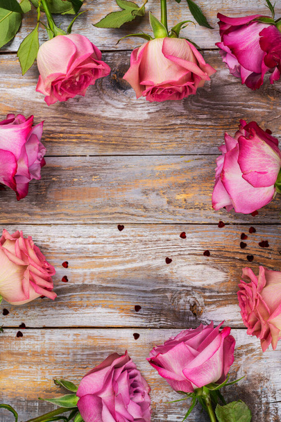 Pink roses background. - Φωτογραφία, εικόνα
