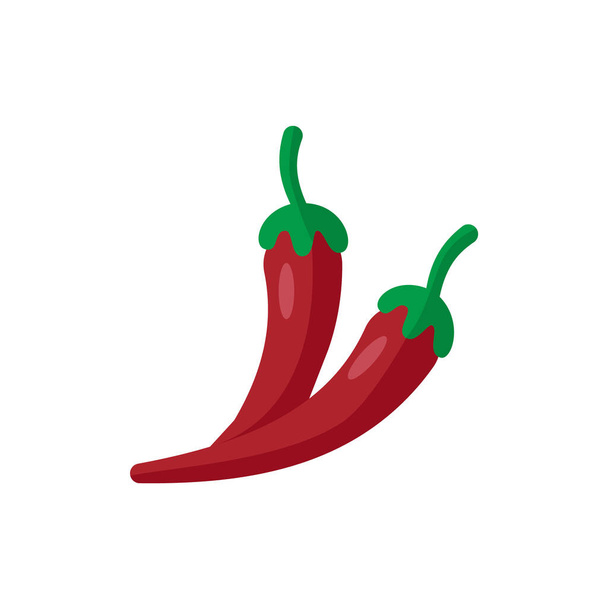 Pepper Icon fehér háttér Lapos stílus Nyomtatás Web Design - Vektor, kép