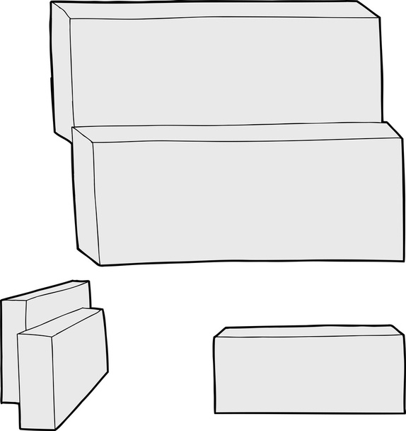 Üres téglalap alakú doboz - Vektor, kép