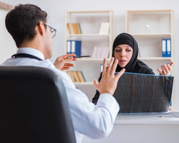 Muslim woman visiting doctor for regular check-up - Fotó, kép
