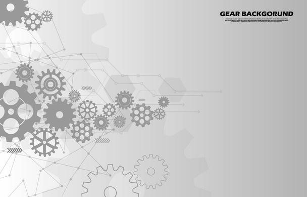 Abstract gear symbols pattern Hi-tech Technology background EP.10.Used to decorate on billboards, advertising boards or other works - Vector, Image