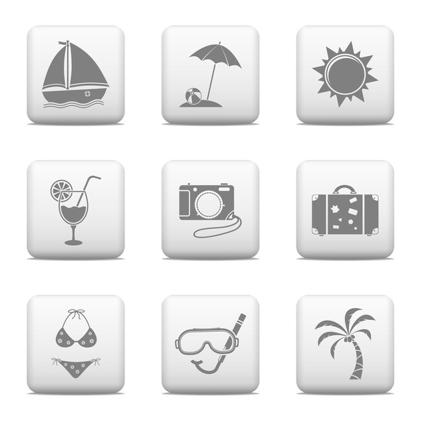 Web buttons - Vacation - Vector, Image