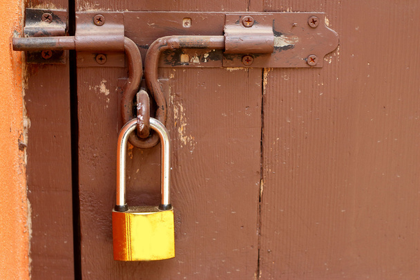 Key lock gates wood vintage - Φωτογραφία, εικόνα