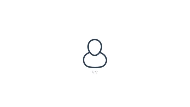 Animation de l'icône du groupe d'utilisateurs de ligne. Isolé sur fond blanc. - Séquence, vidéo