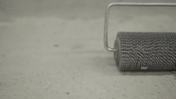 Roller simítására a padló esztrich - Felvétel, videó