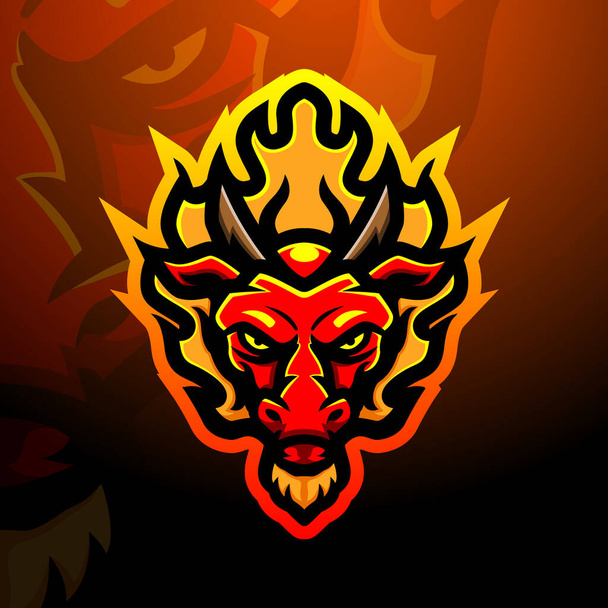 Vektori kuva Dragon maskotti esport logo suunnittelu - Vektori, kuva