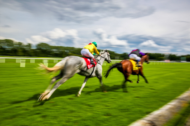 Horse racing at the racecourse in Munich-Riem, Germany, Europe - Foto, imagen
