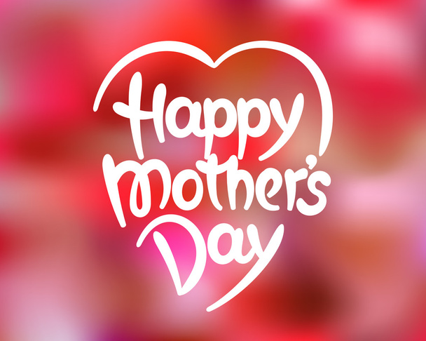 "Happy mother's day" hand-drawn lettering - Vektor, obrázek
