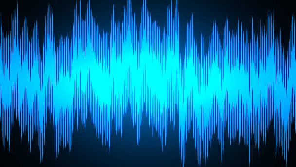 Μιλώντας ηχητικά κύματα εικονογράφηση γραμμές. Αφηρημένο μπλε κλίση φόντο κίνησης. - Φωτογραφία, εικόνα