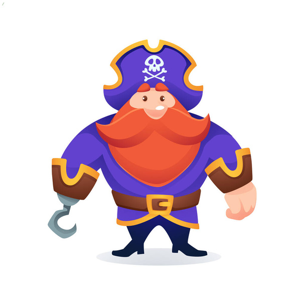 vector cartoon pirate game character or mascot for your game - Vektori, kuva