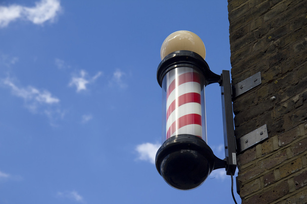 Barber 's pole and sky (espacio para texto)
) - Foto, imagen
