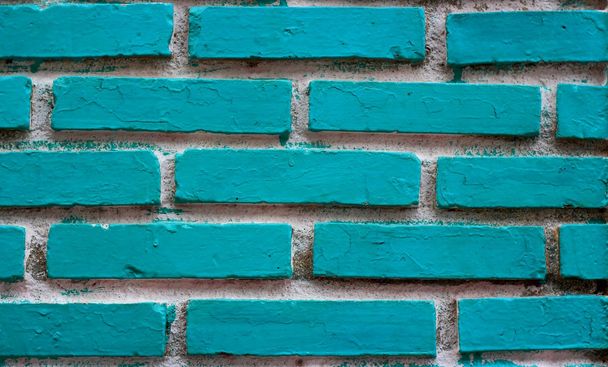 Textura de pared de ladrillo grunge azul, paredes de ladrillo azul sobre un fondo blanco
 - Foto, Imagen