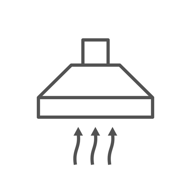 kitchen hood icon. Also called exhaust hood, range hood and cooker hood - Vector, Image