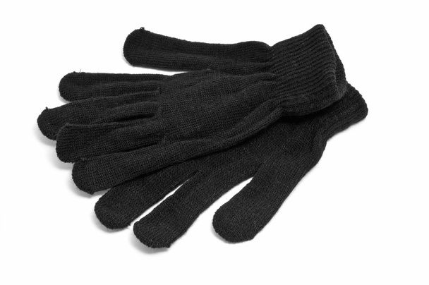 ένα ζευγάρι μαύρα γάντια - Φωτογραφία, εικόνα
