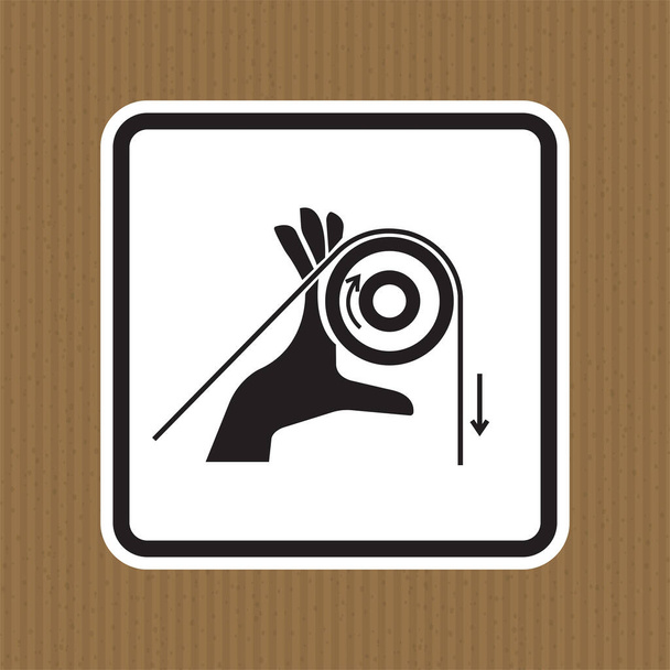 Signo do símbolo dos rolos do emaranhamento da mão, ilustração do vetor, isolar na etiqueta de fundo branca .EPS10 - Vetor, Imagem