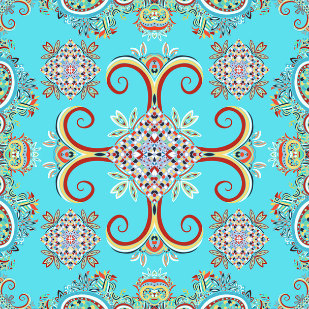 Abstract oriental Vector ethnic ornaments, colorful seamless pattern - Fotoğraf, Görsel
