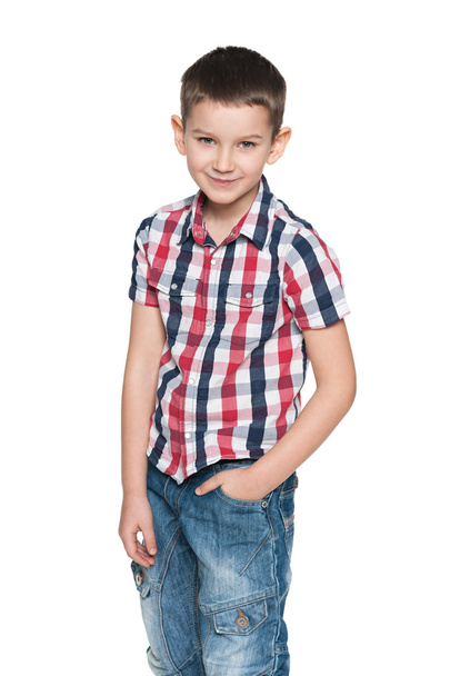 Улыбающийся модный мальчик
 - Фото, изображение