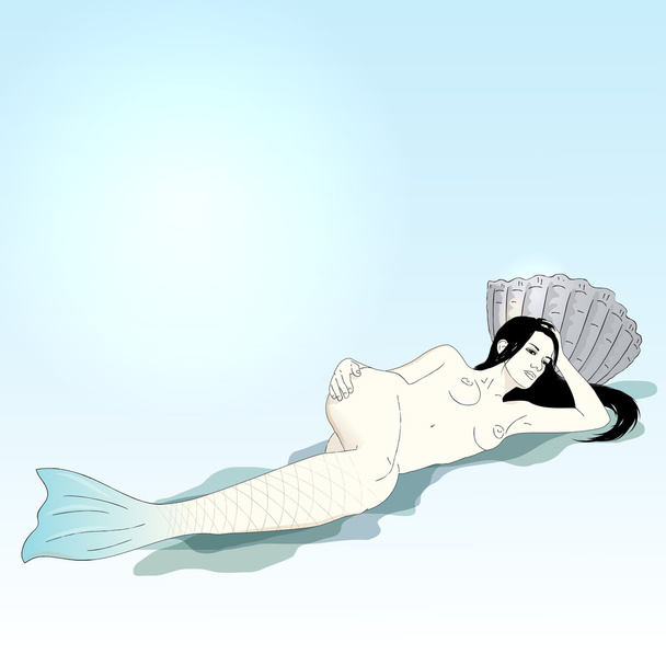 Vector mermaid  illustration - Vector, Image