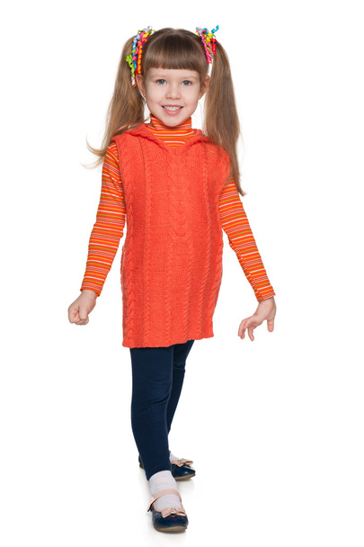 Smiling fashion little girl - Fotó, kép