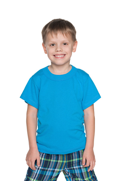 milý chlapeček v modré košili - Fotografie, Obrázek