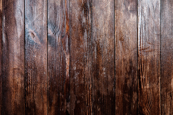 Vintage brown wood background texture. Old painted wood wall - Photo, Image