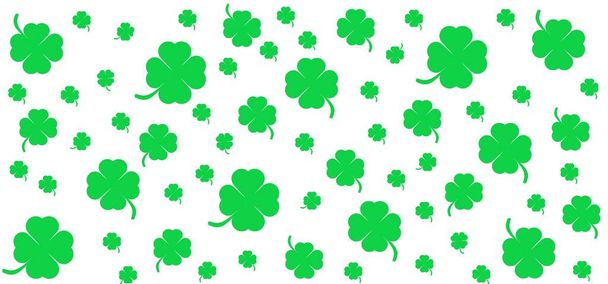 patrick day. four leaf clover isolated - Photo, Image