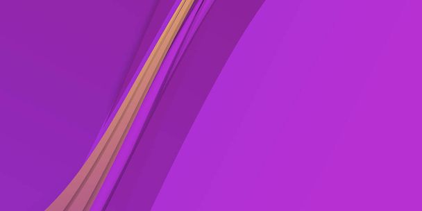 Luxusní fialová a zlatožlutá překrývající se vrstva vln pozadí. Abstraktní fialové pozadí s moderním a futuristickým korporátním konceptem - Vektor, obrázek
