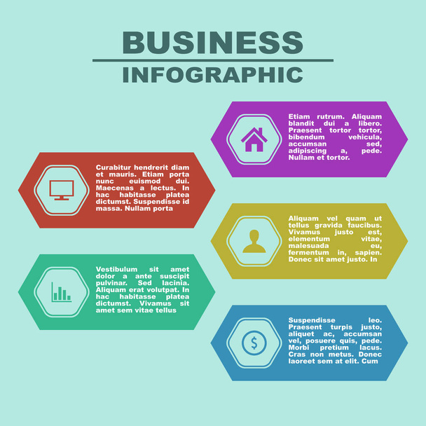 Business data visualization. Process chart. Abstract elements of graph, diagram with steps, options, parts or processes. Vector business template for presentation. Creative concept for infographic. - Vector, Image