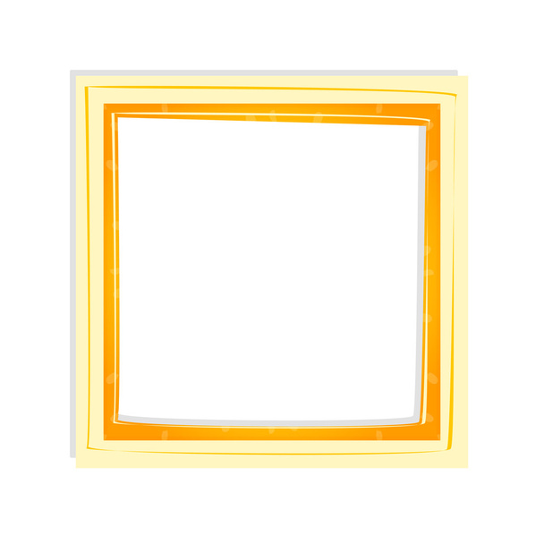 Vector bright photo frame in yellow and orange tones - Vector, Image