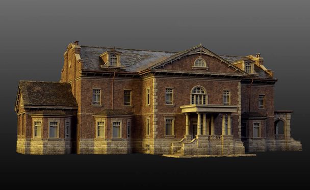 Старая английская усадьба, загородный дом, CGI - Фото, изображение
