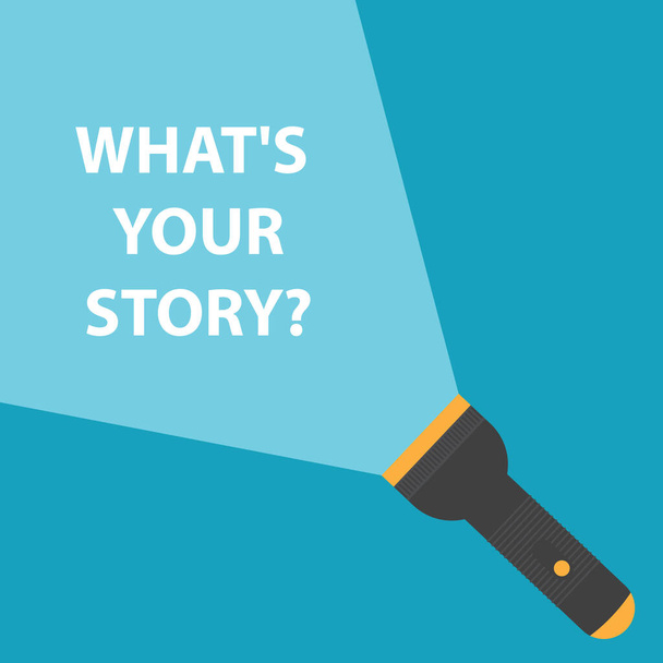あなたの物語のテキストが何であるかと懐中電灯ビーム-ベクトル図 - ベクター画像