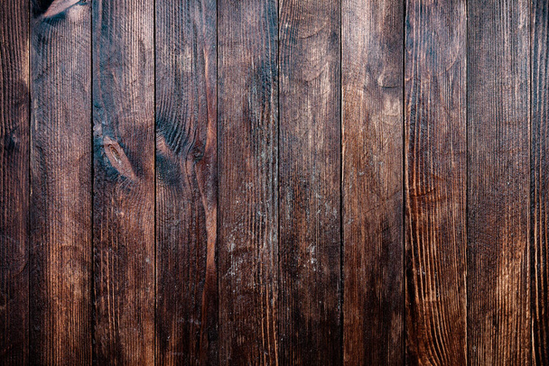 Vintage brown wood background texture. Old painted wood wall - Foto, Imagen