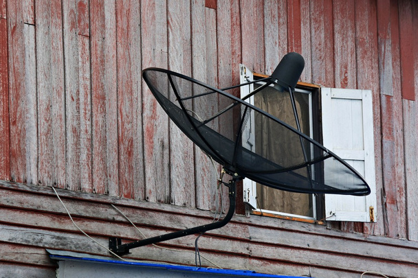 síťové komunikační technologie satelitní parabolu - Fotografie, Obrázek