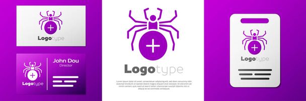 Значок Logotype Spider выделен на белом фоне. Счастливого Хэллоуина. Элемент шаблона логотипа. Вектор. - Вектор,изображение
