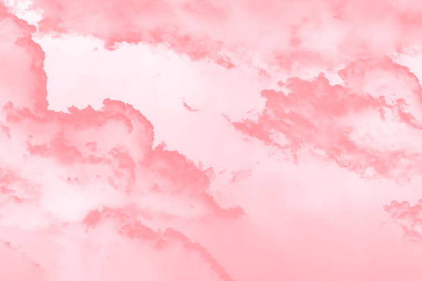 Rózsaszín korall puha színű ég háttér felhők - Fotó, kép