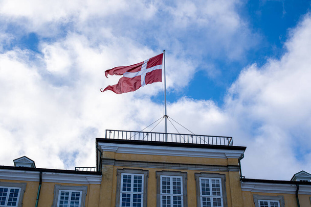 Danish Flag on Frederiksberg Palace - Foto, immagini