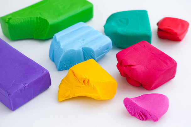 Colorful polymer clay. Close up. - Фото, зображення