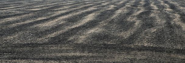 The texture of the plowed field. - Valokuva, kuva
